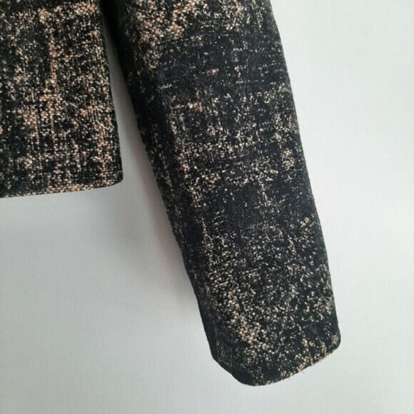 PORTFOLIO LOUBEN Wool Blend Tapestry Fabric Textured Full-zip Blazer Jacket Sz 6 - Picture 6 of 14